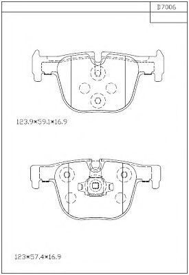 KD7006 ASIMCO Bremsanlage Bremsbelagsatz, Scheibenbremse