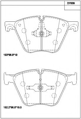 KD7009 ASIMCO Brake Pad Set, disc brake