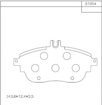 KD7054 ASIMCO Bremsanlage Bremsbelagsatz, Scheibenbremse