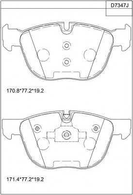 KD7347 ASIMCO Brake Pad Set, disc brake