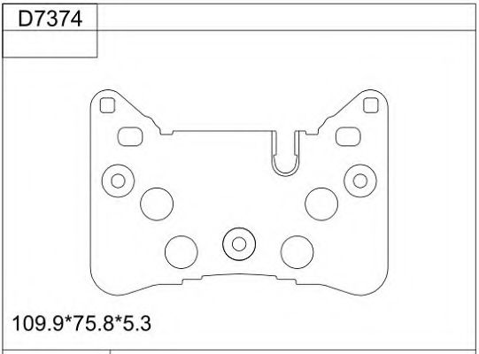 KD7374 ASIMCO Brake Pad Set, disc brake