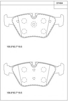 KD7404 ASIMCO Brake System Brake Pad Set, disc brake