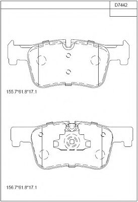 KD7442 ASIMCO Brake System Brake Pad Set, disc brake