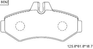 KD7552 ASIMCO Brake Pad Set, disc brake