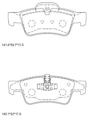 KD7554 ASIMCO Brake System Brake Pad Set, disc brake