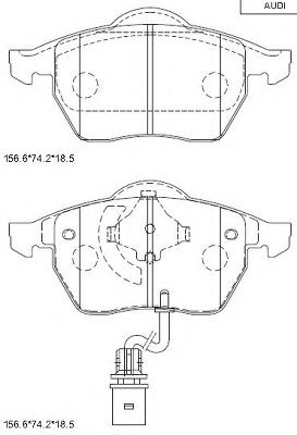 KD7563 ASIMCO Brake System Brake Pad Set, disc brake