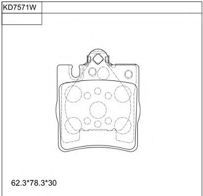 KD7571W ASIMCO Brake Pad Set, disc brake