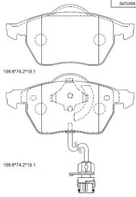KD7718 ASIMCO Тормозная система Комплект тормозных колодок, дисковый тормоз