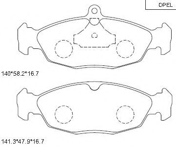 KD7732 ASIMCO Brake System Brake Pad Set, disc brake