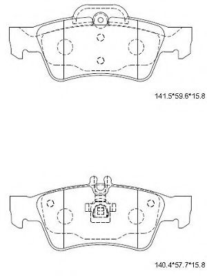 KD7741 ASIMCO Brake System Brake Pad Set, disc brake