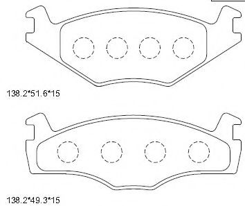 KD7757 ASIMCO Brake System Brake Pad Set, disc brake