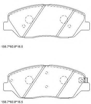 KD9728 ASIMCO Brake Pad Set, disc brake