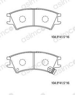 KD9748 ASIMCO Brake Pad Set, disc brake
