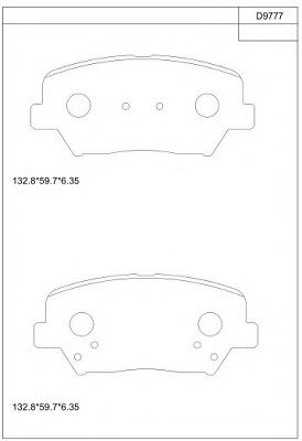 KD9777 ASIMCO Brake System Brake Pad Set, disc brake