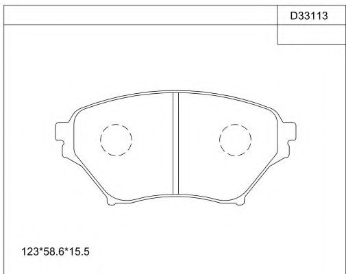 KD33113 ASIMCO Brake Pad Set, disc brake