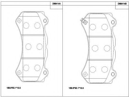 KD66414 ASIMCO Brake System Brake Pad Set, disc brake