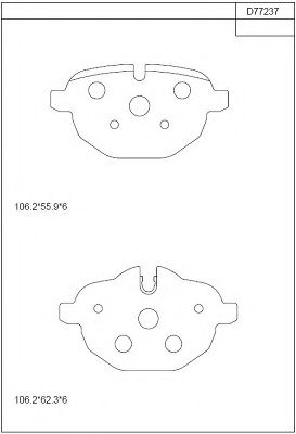 KD77237 ASIMCO Brake System Brake Pad Set, disc brake