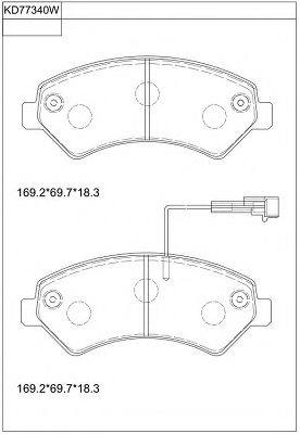 KD77340W ASIMCO Brake System Brake Pad Set, disc brake