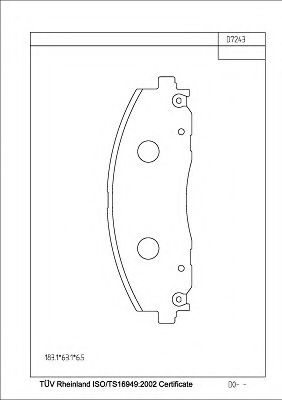 KD7243 ASIMCO Brake System Brake Pad Set, disc brake