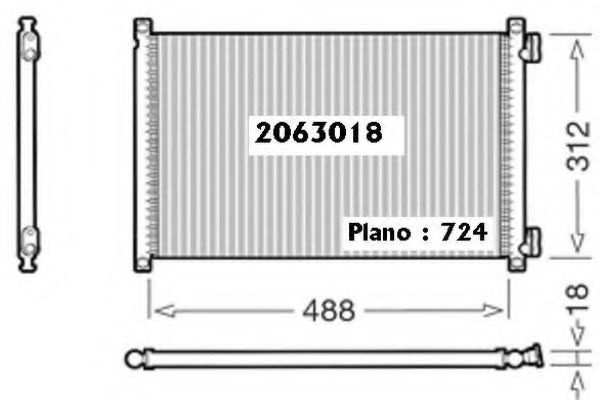 2063018 ORDONEZ Klimaanlage Kondensator, Klimaanlage