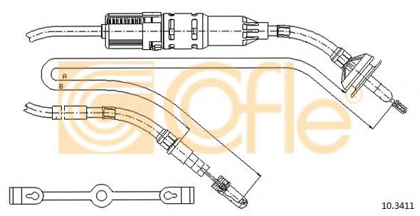 10.3411 COFLE Clutch Clutch Cable