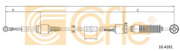 10.4281 COFLE Manual Transmission Cable, manual transmission
