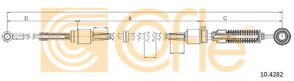 10.4282 COFLE Manual Transmission Cable, manual transmission