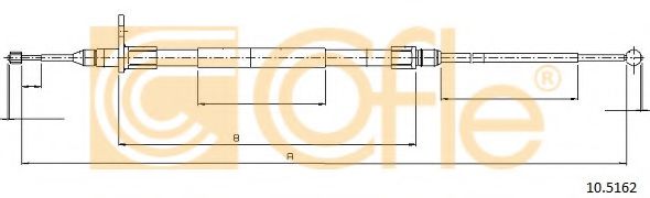 10.5162 COFLE Тормозная система Трос, стояночная тормозная система