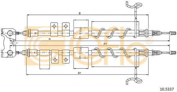 10.5337 COFLE Cable, parking brake