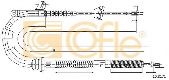 10.8171 COFLE Cable, parking brake