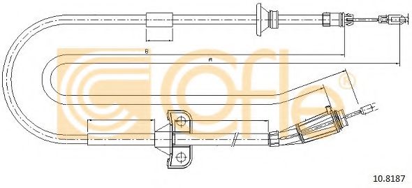10.8187 COFLE Cable, parking brake
