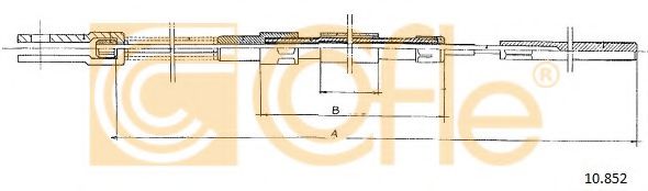 10.852 COFLE Тормозная система Трос, стояночная тормозная система