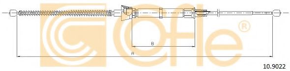 10.9022 COFLE Cable, parking brake