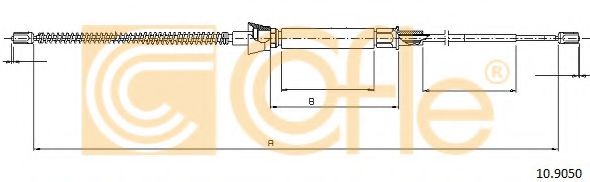 10.9050 COFLE Тормозная система Трос, стояночная тормозная система