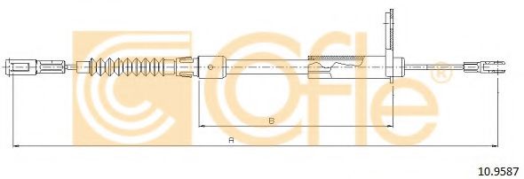 10.9587 COFLE Cable, parking brake