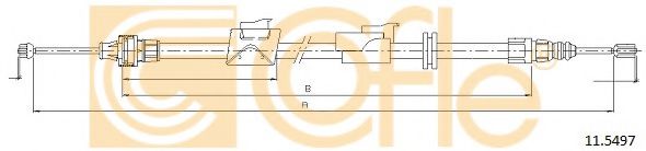 11.5497 COFLE Cable, parking brake