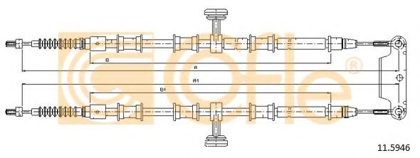 11.5946 COFLE Brake System Cable, parking brake
