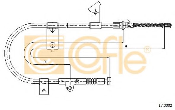 17.0002 COFLE Cable, parking brake