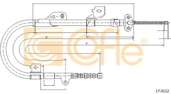 17.0112 COFLE Cable, parking brake