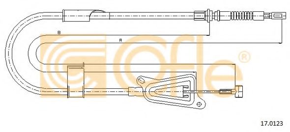 17.0123 COFLE Cable, parking brake