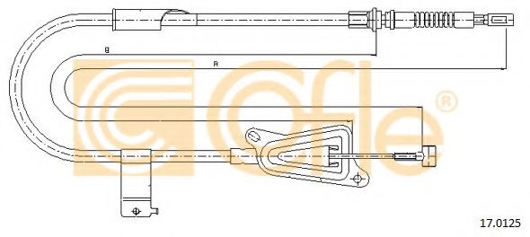 17.0125 COFLE Cable, parking brake