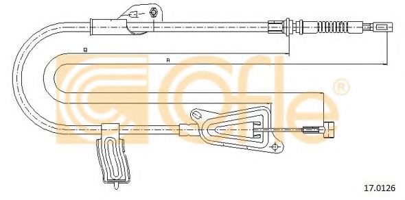 17.0126 COFLE Cable, parking brake