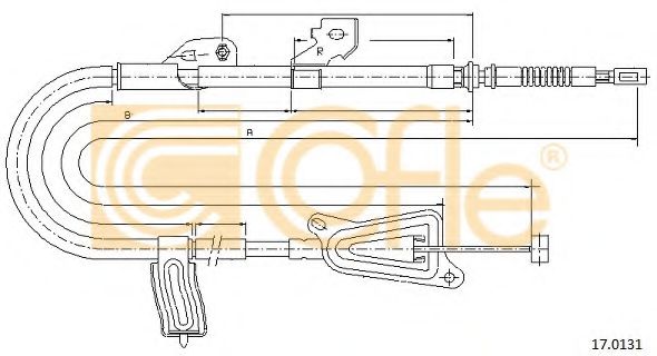 17.0131 COFLE Cable, parking brake