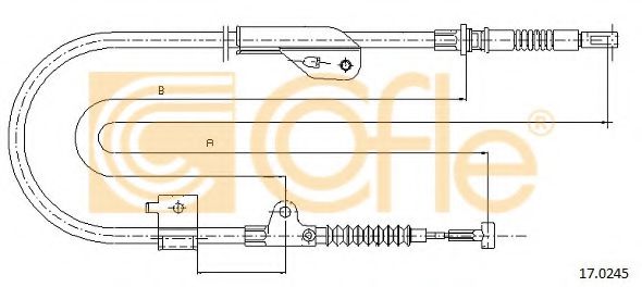 17.0245 COFLE Cable, parking brake