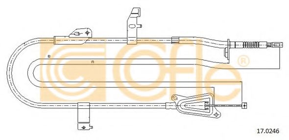 17.0246 COFLE Cable, parking brake