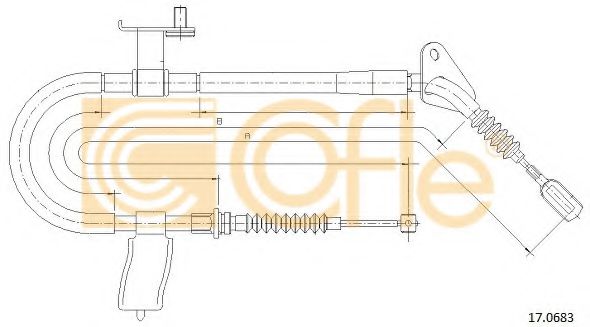 170683 COFLE Cable, parking brake