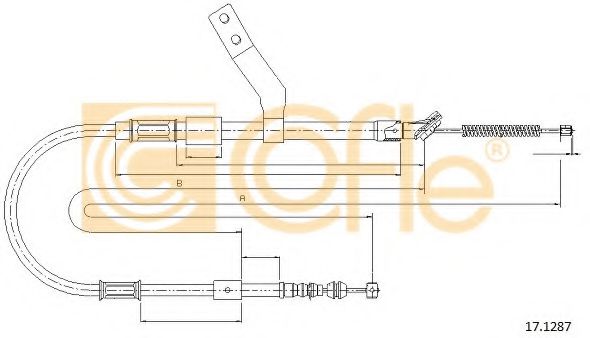 17.1287 COFLE Cable, parking brake