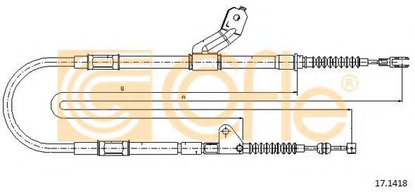 17.1418 COFLE Cable, parking brake