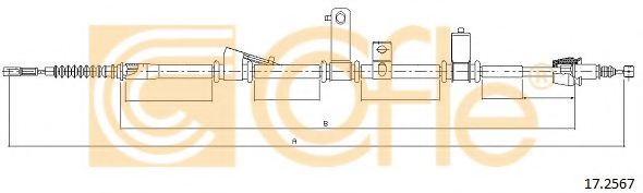 17.2567 COFLE Cable, parking brake