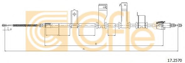 17.2570 COFLE Тормозная система Трос, стояночная тормозная система